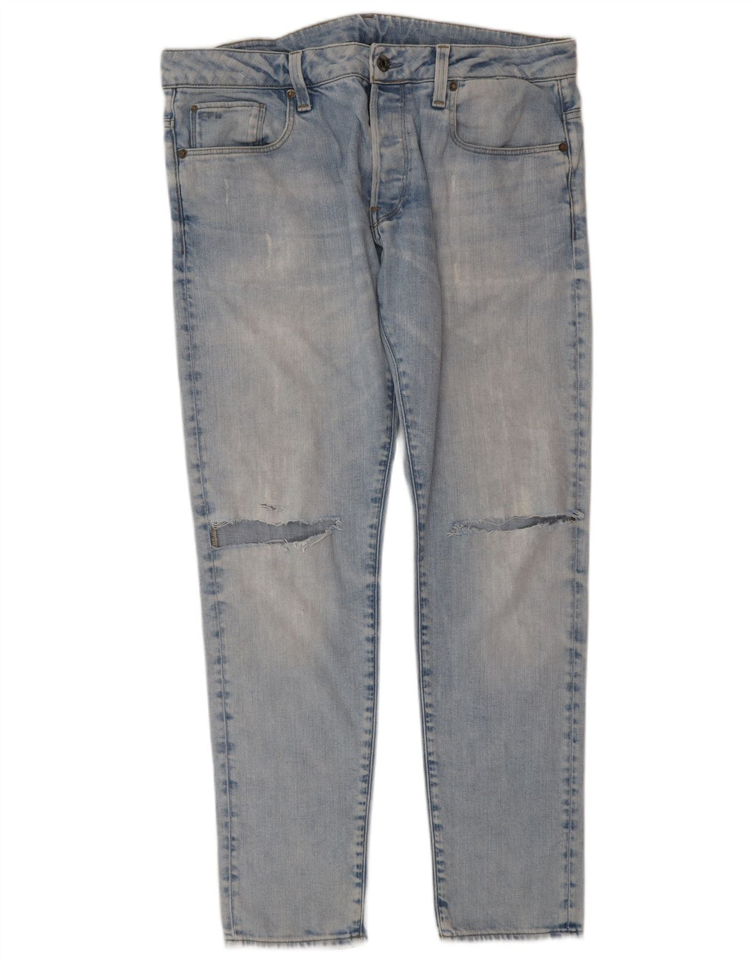 G-STAR Herren Distressed Slim Jeans W36 L32 Blaue Baumwolle