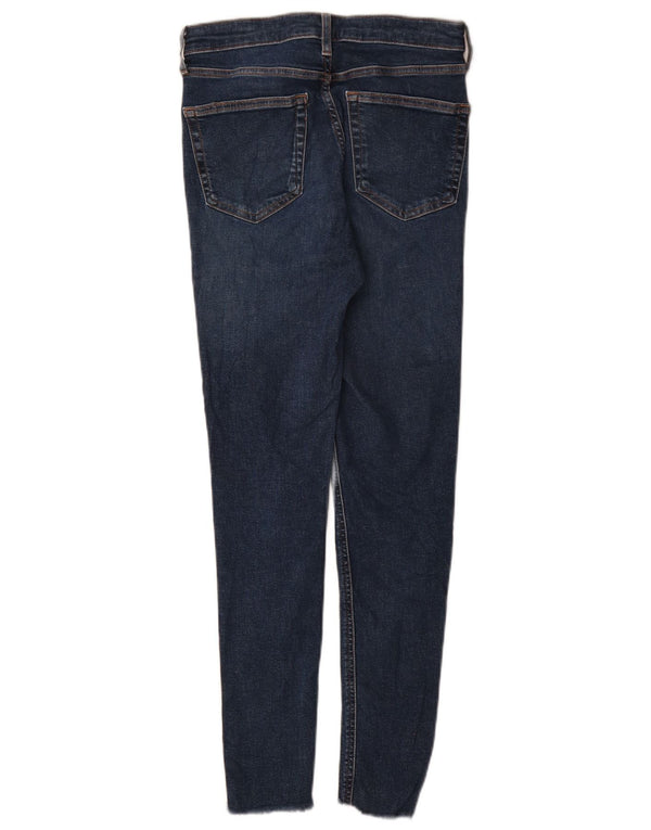 Topshop Damen Jamie Skinny Jeans W28 L29 Blaue Baumwolle