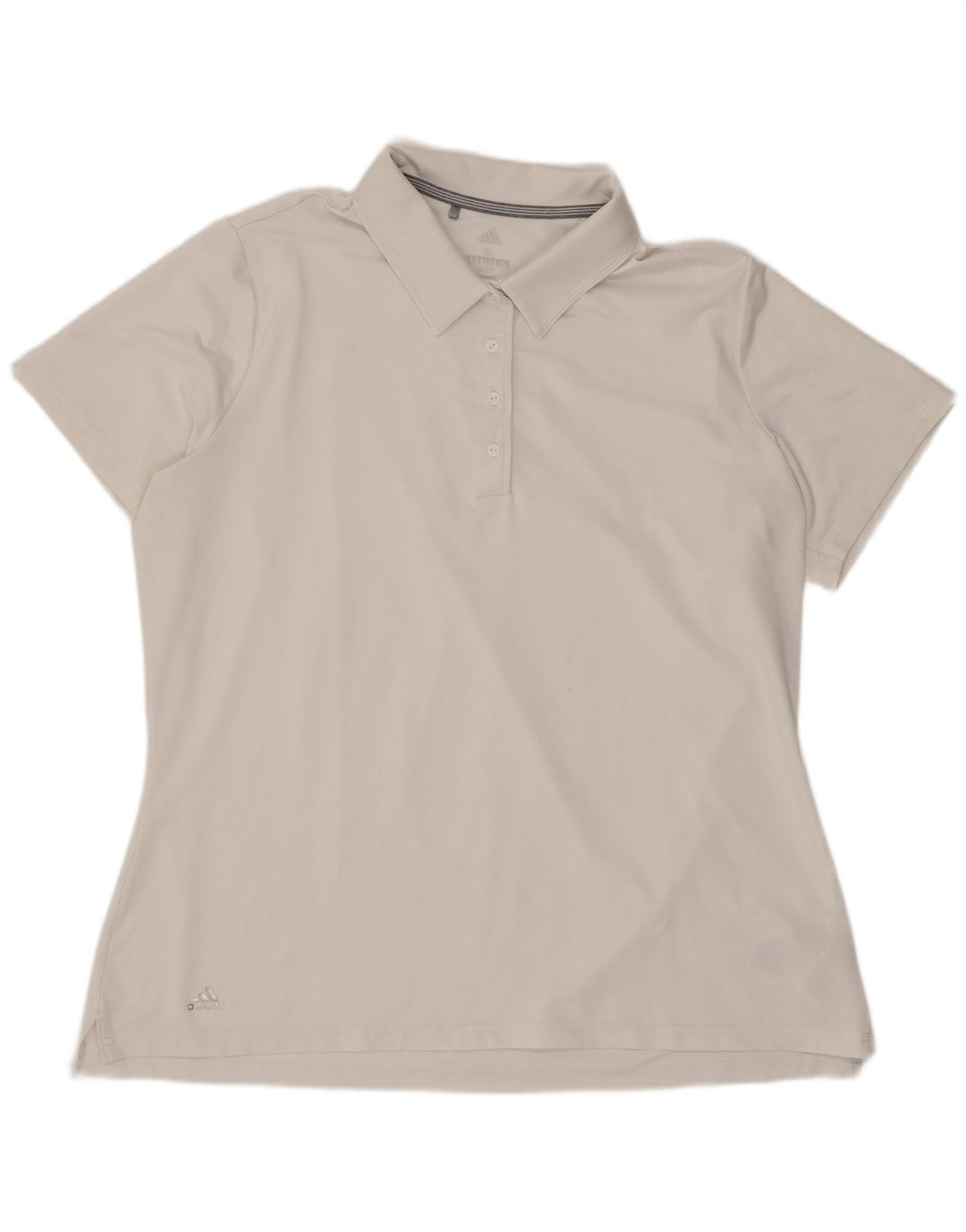 Adidas Damen Poloshirt UK 18 XL Weiß Polyester