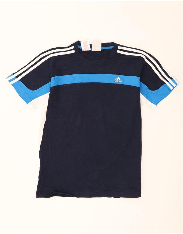 Adidas T-Shirt für Jungen, 15–16 Jahre, Marineblau, Colourblock-Baumwolle