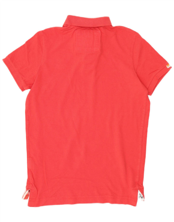SUPERDRY Herren-Poloshirt aus mittelroter Baumwolle