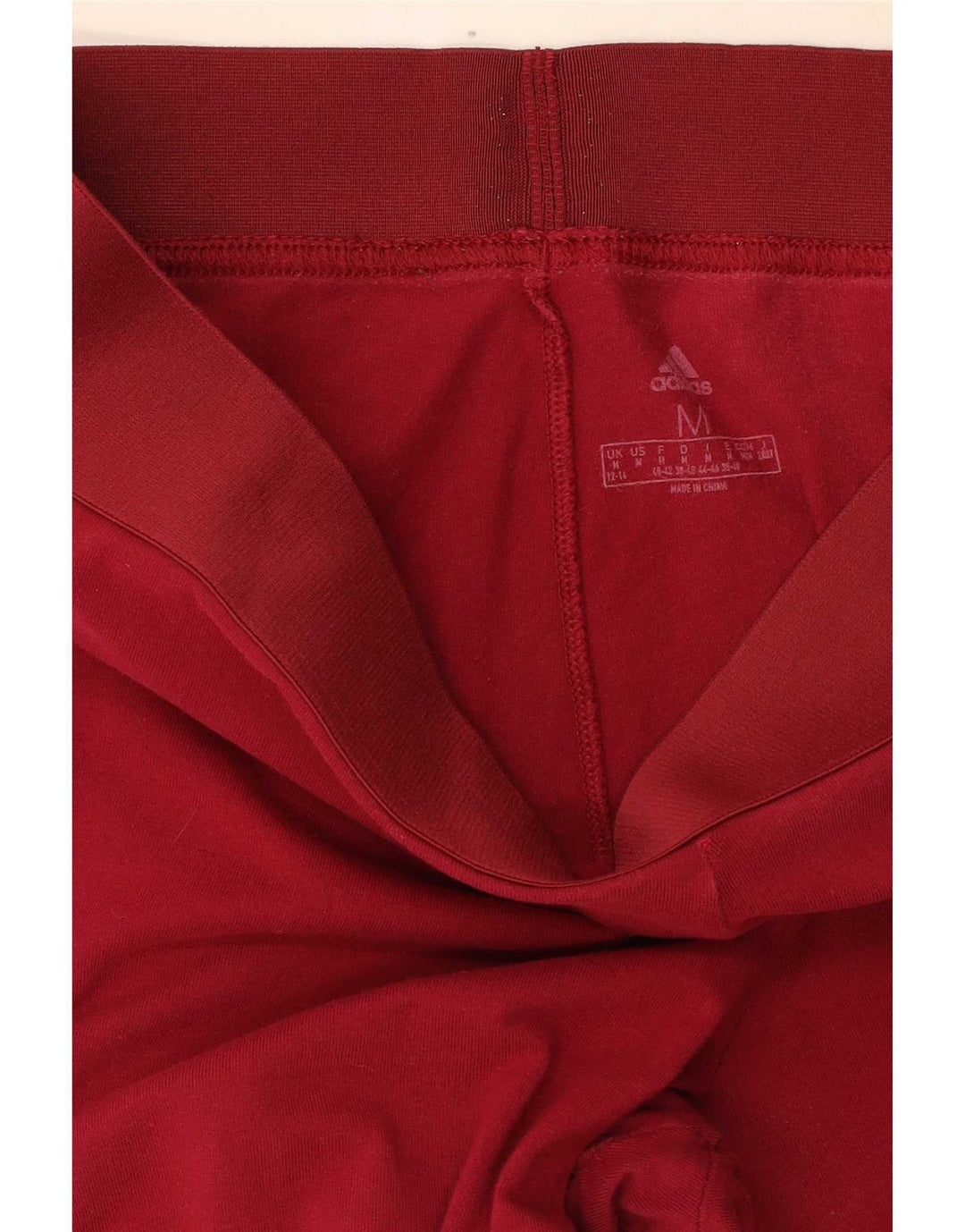 Adidas Damen Leggings UK 12/14 Mittelrote Baumwolle