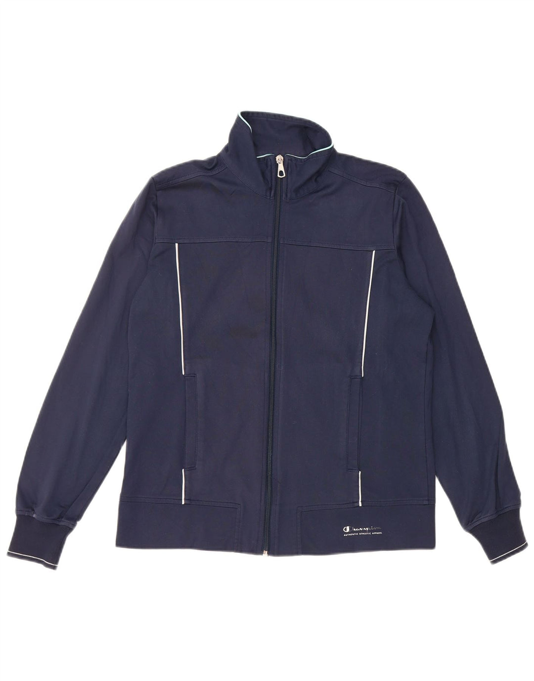 CHAMPION Damen Easy Fit Trainingsanzug-Oberjacke UK 10 Small Marineblau