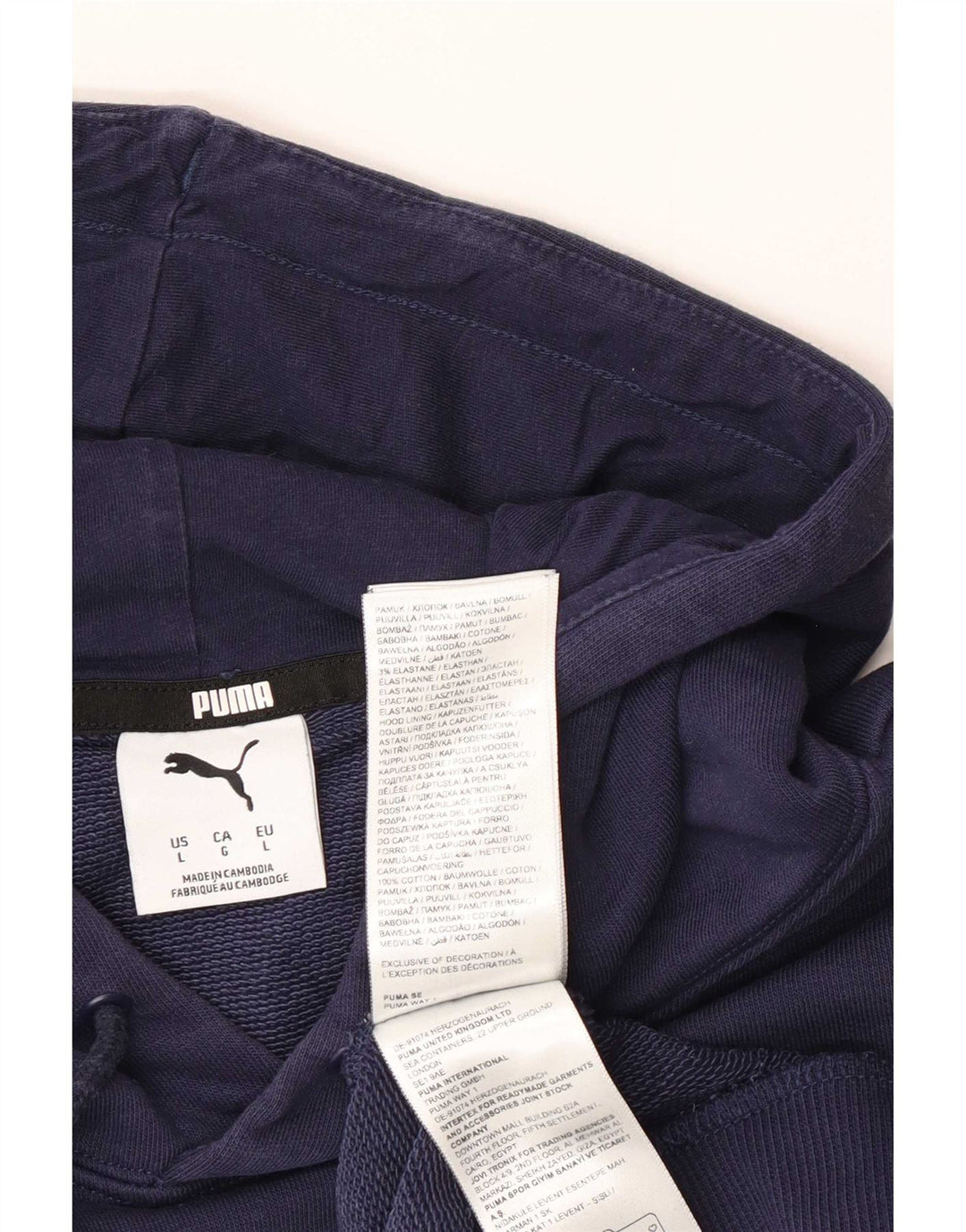 Puma Herren Kapuzenpullover, groß, marineblau, Baumwolle