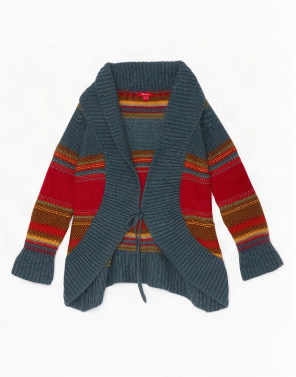 Monsoon Damen-Cardigan-Pullover UK 12 Medium Mehrfarbig gestreift aus Acryl
