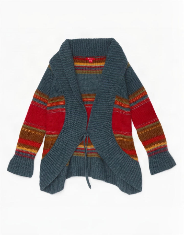 Monsoon Damen-Cardigan-Pullover UK 12 Medium Mehrfarbig gestreift aus Acryl