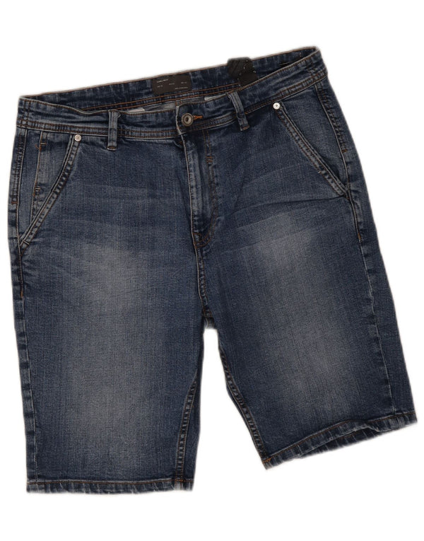 Zara Herren Jeansshorts EU 42 Large W32 Blau