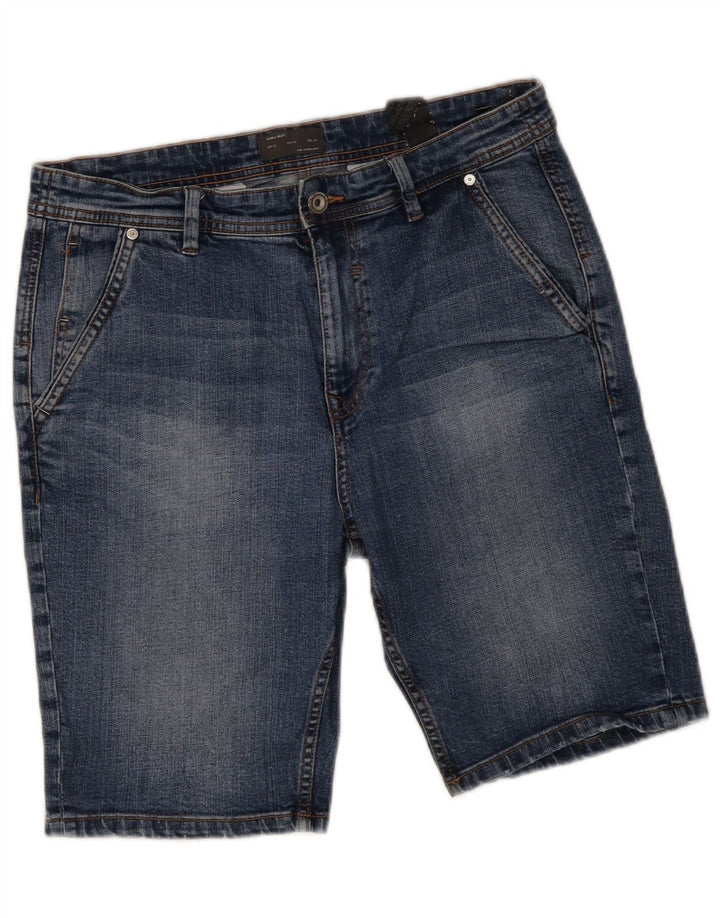 Zara Herren Jeansshorts EU 42 Large W32 Blau