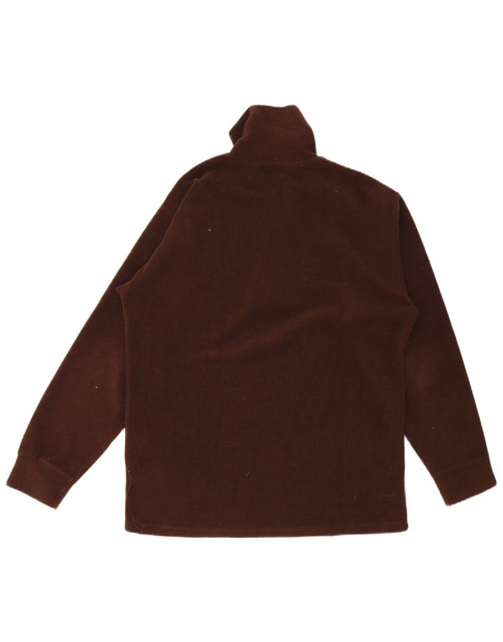 Fila Herren-Fleecepullover mit Reißverschluss am Hals, Mittelbraun