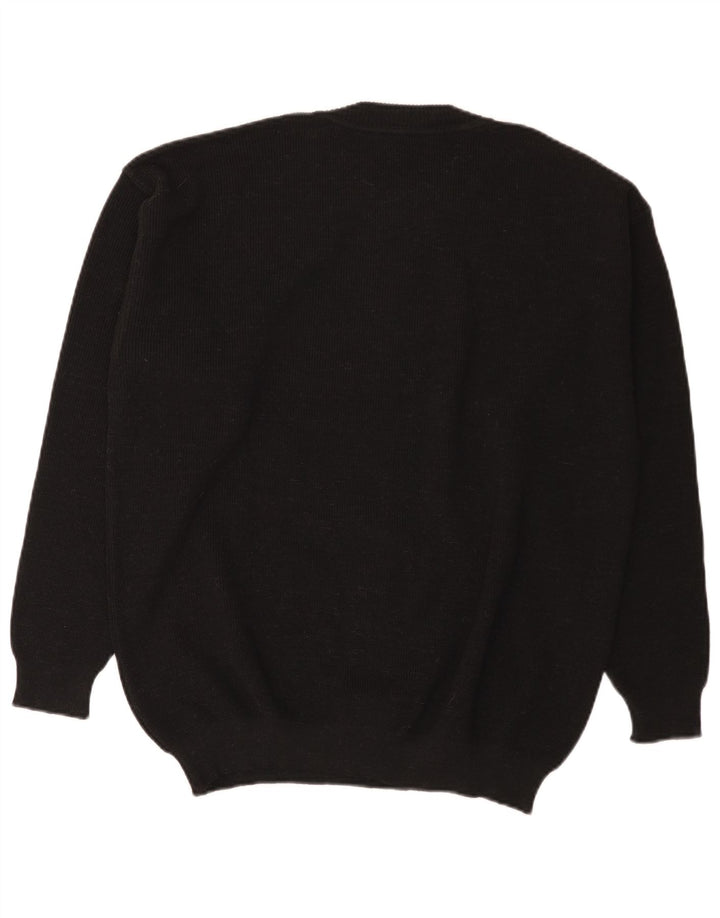 Cobra Herren-Pullover mit Rundhalsausschnitt, Größe 52, großes schwarzes Acryl