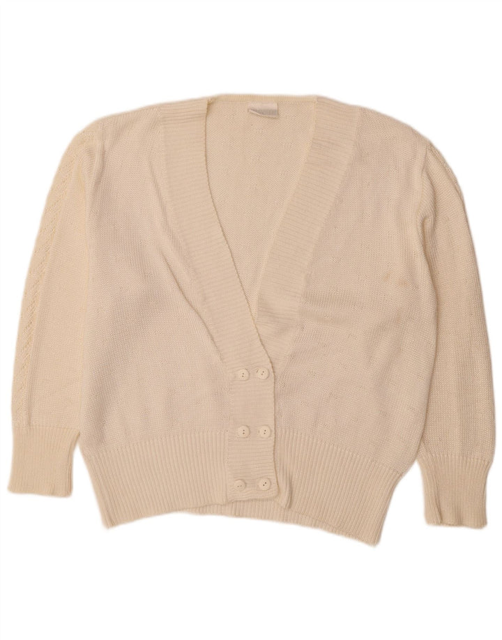 Rabe Damen Strickjacke Pullover EU 46 XL Off White Acryl