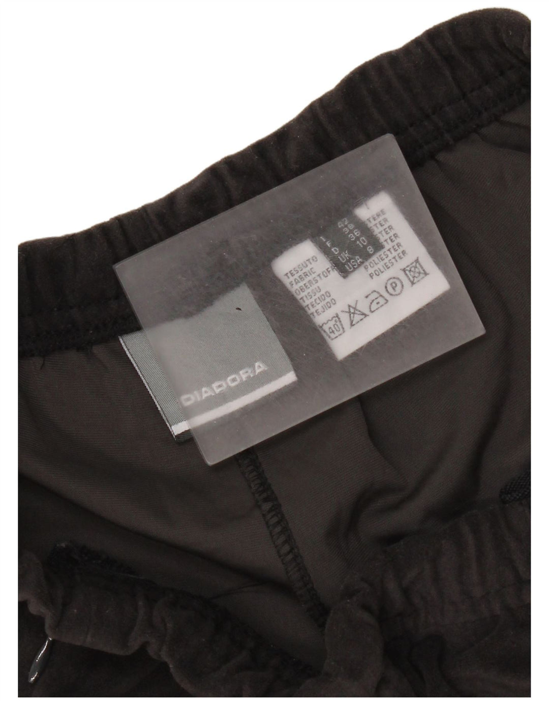 Diadora Damen-Trainingshose aus Velours, Gr. 10, Größe S, grau, Polyester