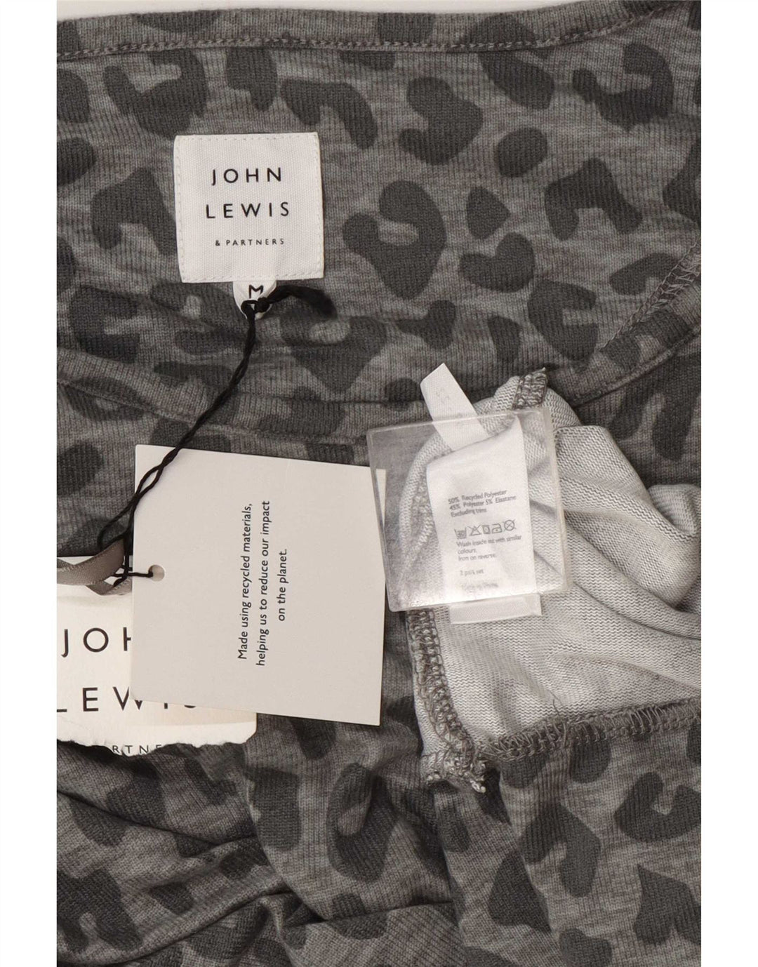 John Lewis Damen Sweatshirt Pullover UK 14 Mittelgrauer Tierdruck