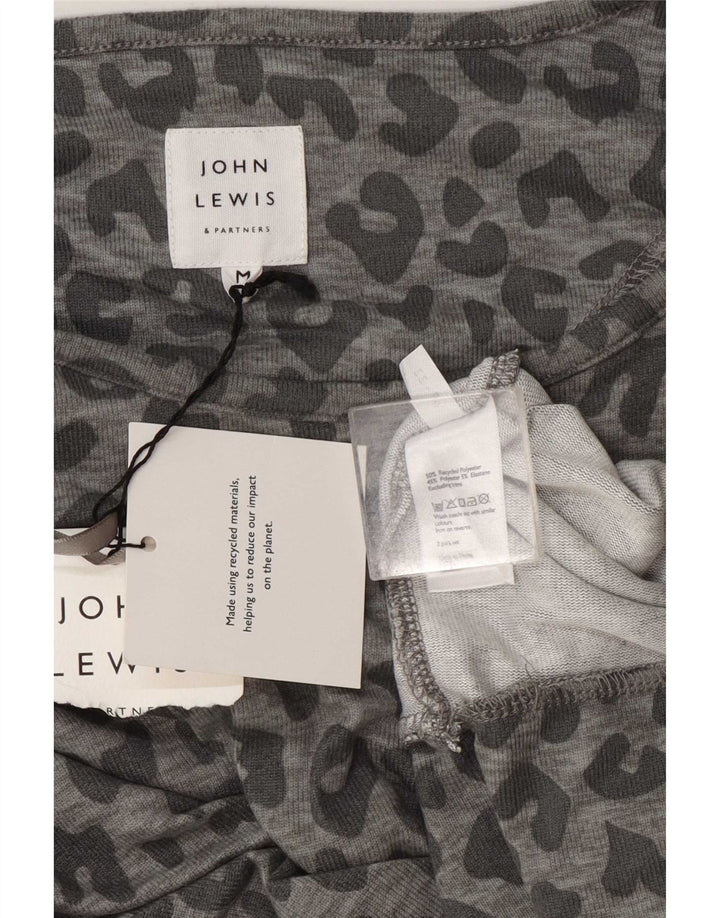 John Lewis Damen Sweatshirt Pullover UK 14 Mittelgrauer Tierdruck
