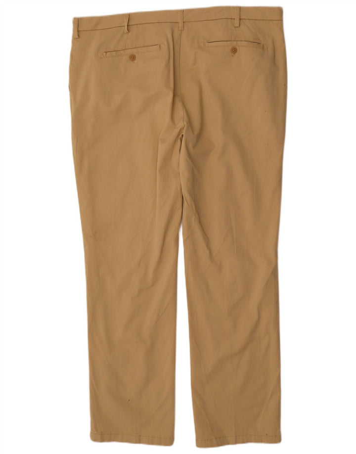 Izod Herren gerade Chinohose W40 L32 Beige Baumwolle