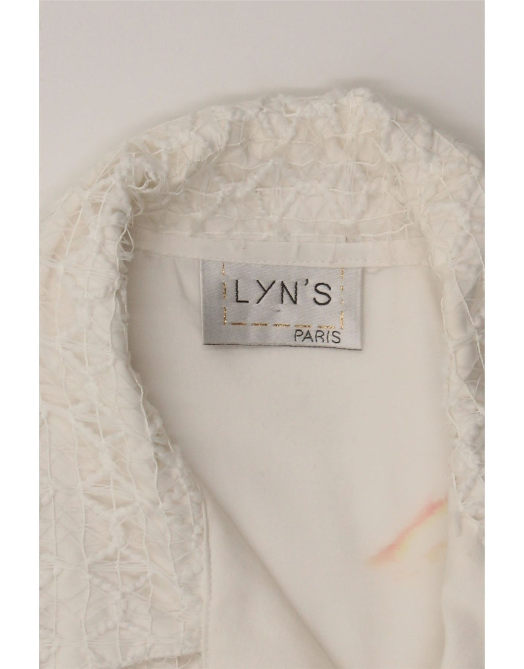 VINTAGE Womens Shirt Blouse UK 14 Medium White Viscose Classic Vintage Vintage and Second-Hand Vintage from Messina Hembry 