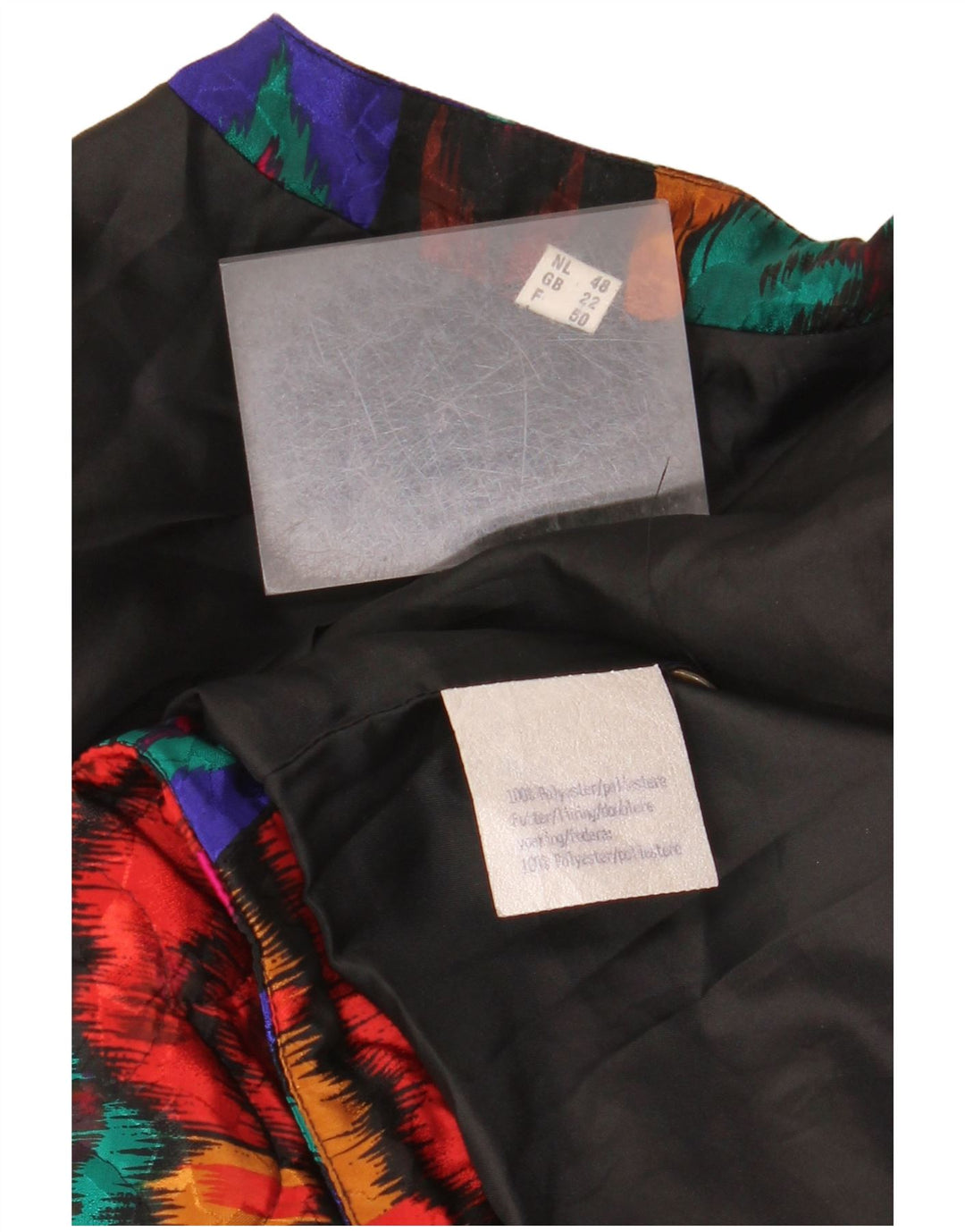 Vintage Damen 5-Knopf-Bolerojacke UK 22 3XL Mehrfarbig geblümt