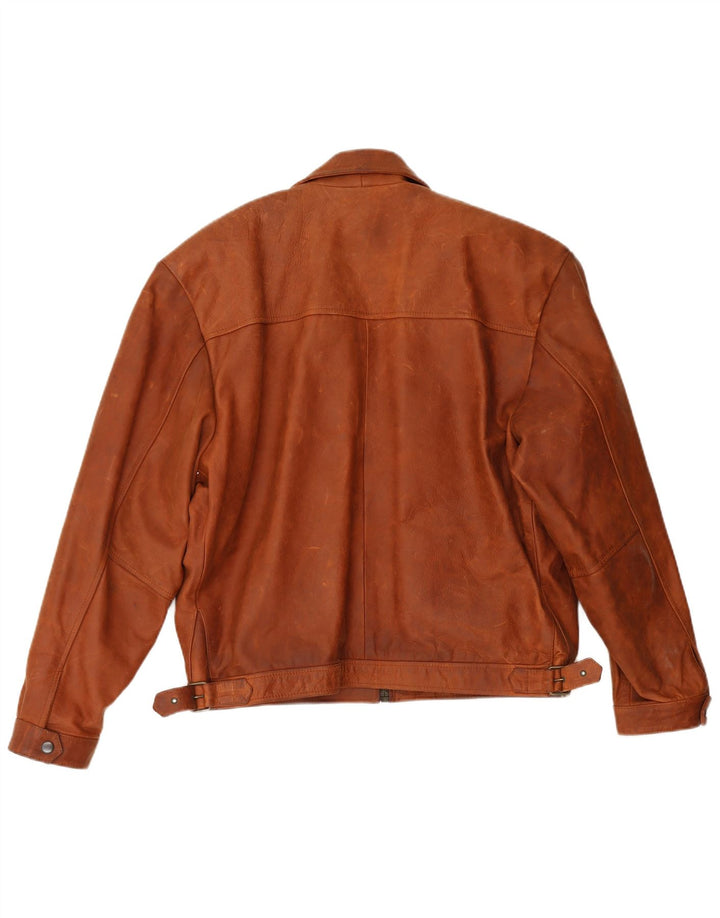 Madison Herren Lederjacke UK 42 XL Braunes Leder