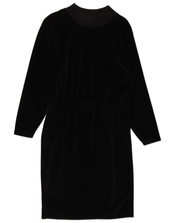 Lizsport Langarm-Pulloverkleid für Damen, UK 10, Größe S, Schwarz, Baumwolle
