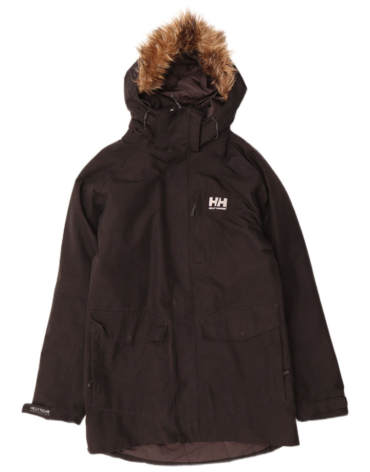 Helly Hansen Herren-Parka mit Kapuze, UK 36, Größe S, Schwarz, Polyester