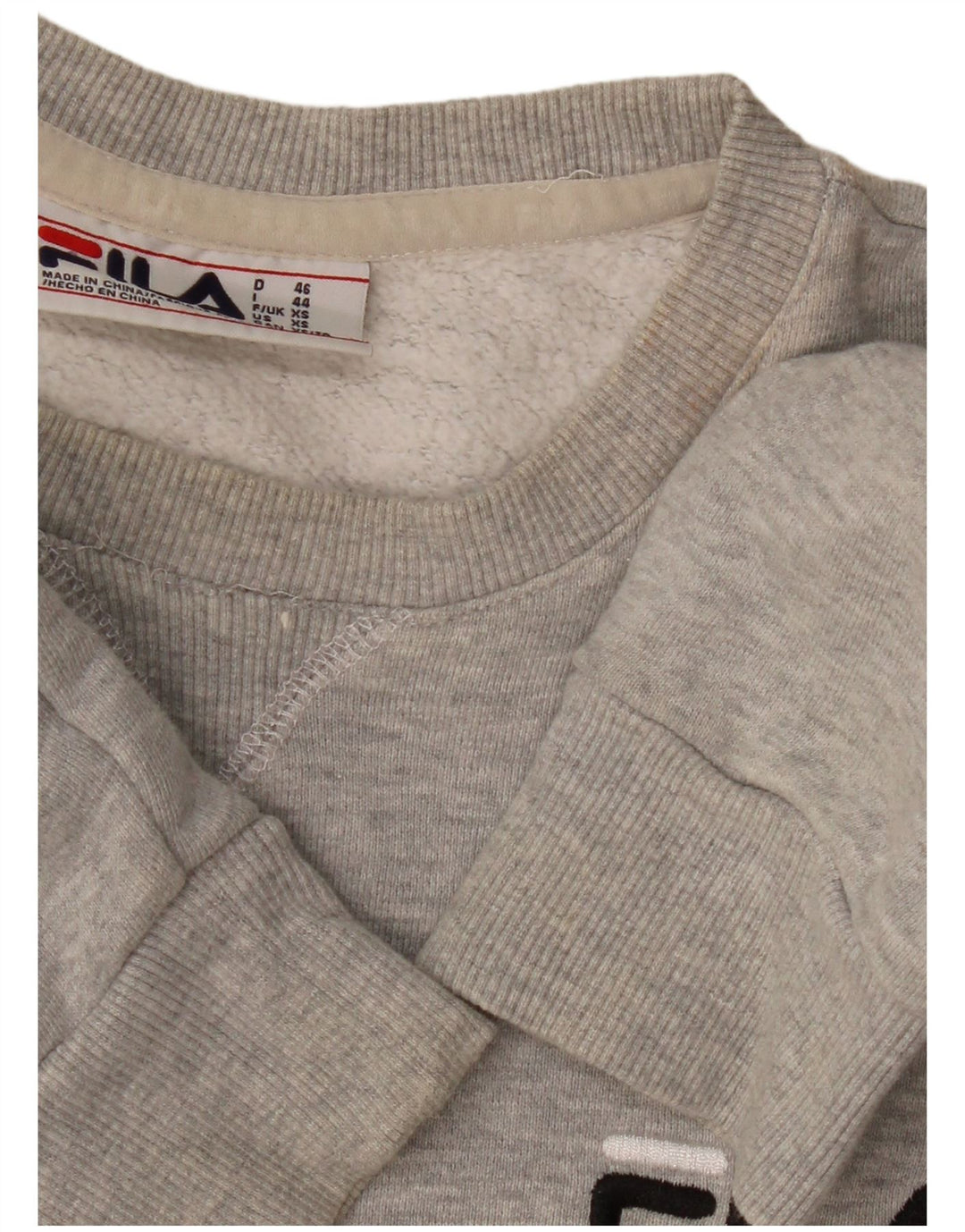 FILA Herren-Sweatshirt mit lockerer Passform, XS, graue Baumwolle
