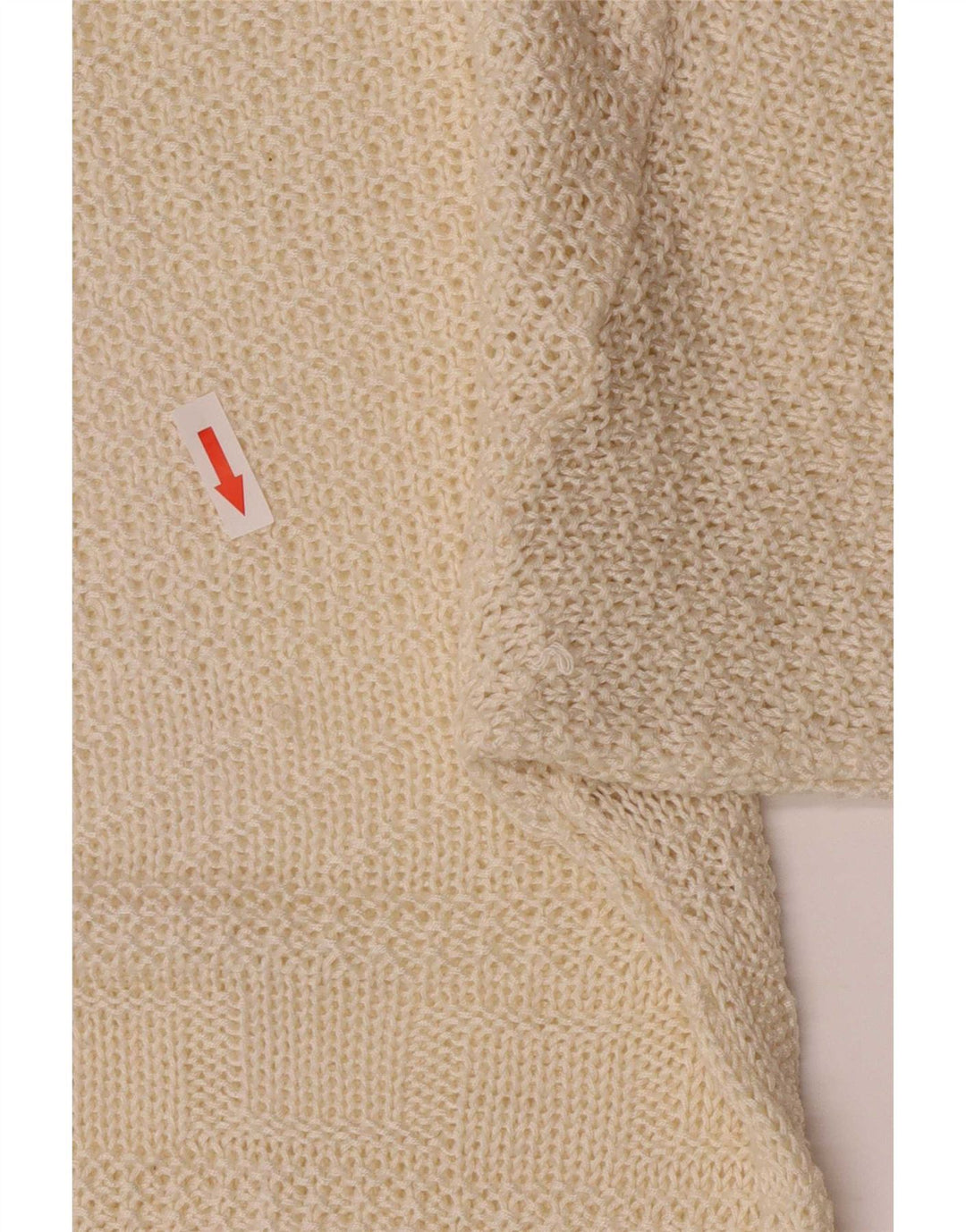 Vintage Damen Pullover mit normaler Passform und Rundhalsausschnitt, Gr. 12, mittelgrau