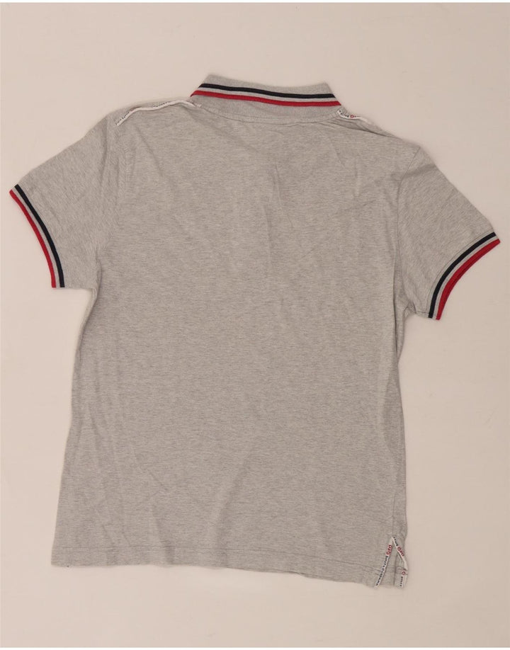 Dolce & Gabbana Herren-Poloshirt mit Grafik, Größe S, graue Baumwolle