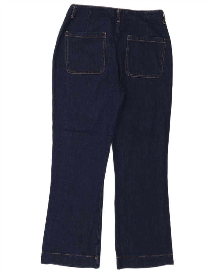 Zara Damen Bootcut Jeans EU 42 Large W32 L27 Marineblaue Baumwolle