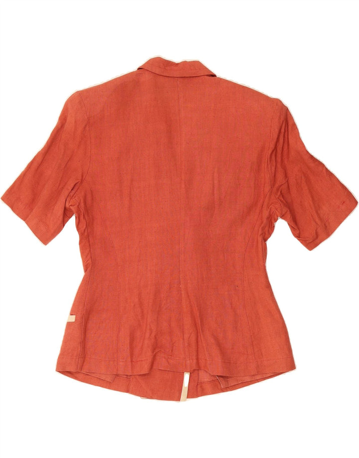 IL MARCHESE COCCAPANI Womens Short Sleeve Cardigan Top IT 42 Medium Red Vintage Il Marchese Coccapani and Second-Hand Il Marchese Coccapani from Messina Hembry 