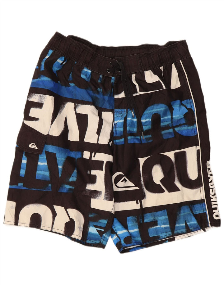 Quiksilver Herren-Badeshorts mit Grafik, Mittelschwarzes Polyester