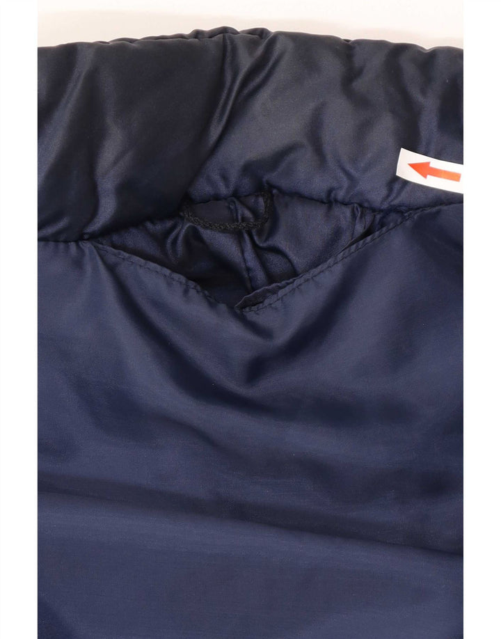 Vintage Herren Wattierte Jacke UK 38 Mittelblauer Farbblock