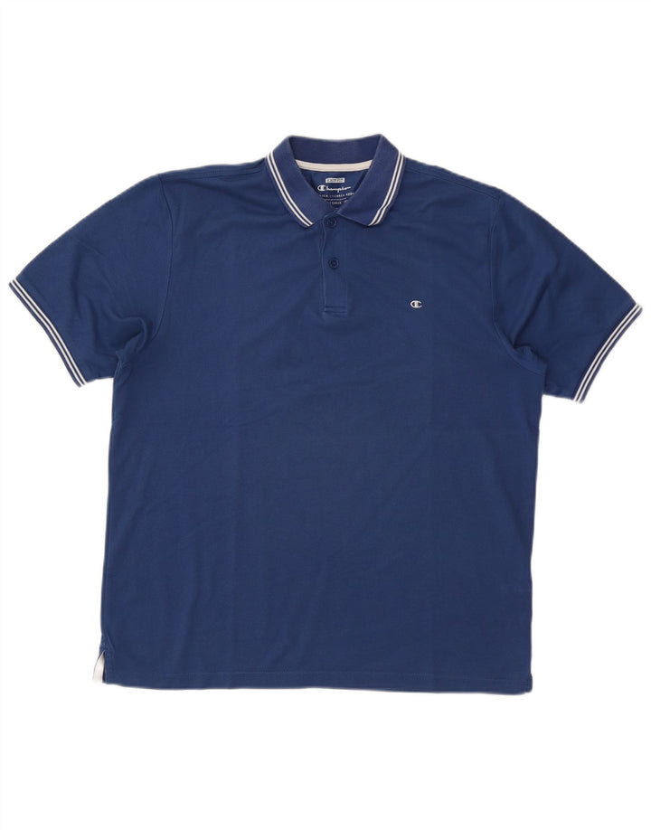 Champion Herren-Poloshirt „Easy Fit“, groß, aus blauer Baumwolle