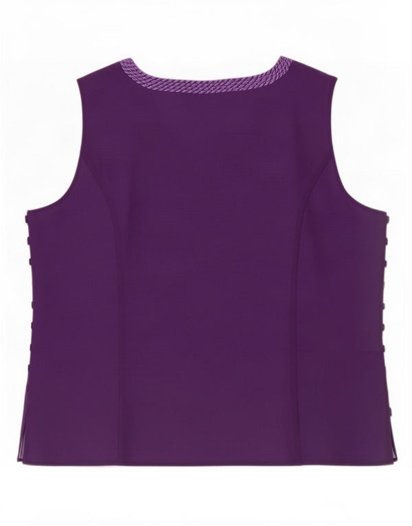 Jacques Vert Ärmelloses Damen-Blusenoberteil UK 16 Large Lila Polyester