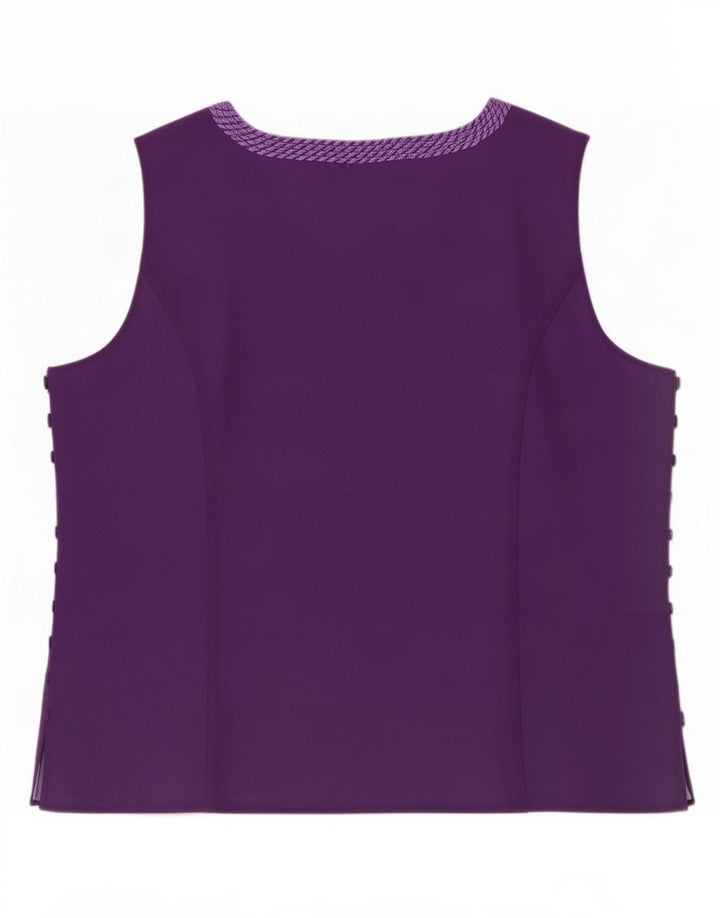 Jacques Vert Ärmelloses Damen-Blusenoberteil UK 16 Large Lila Polyester