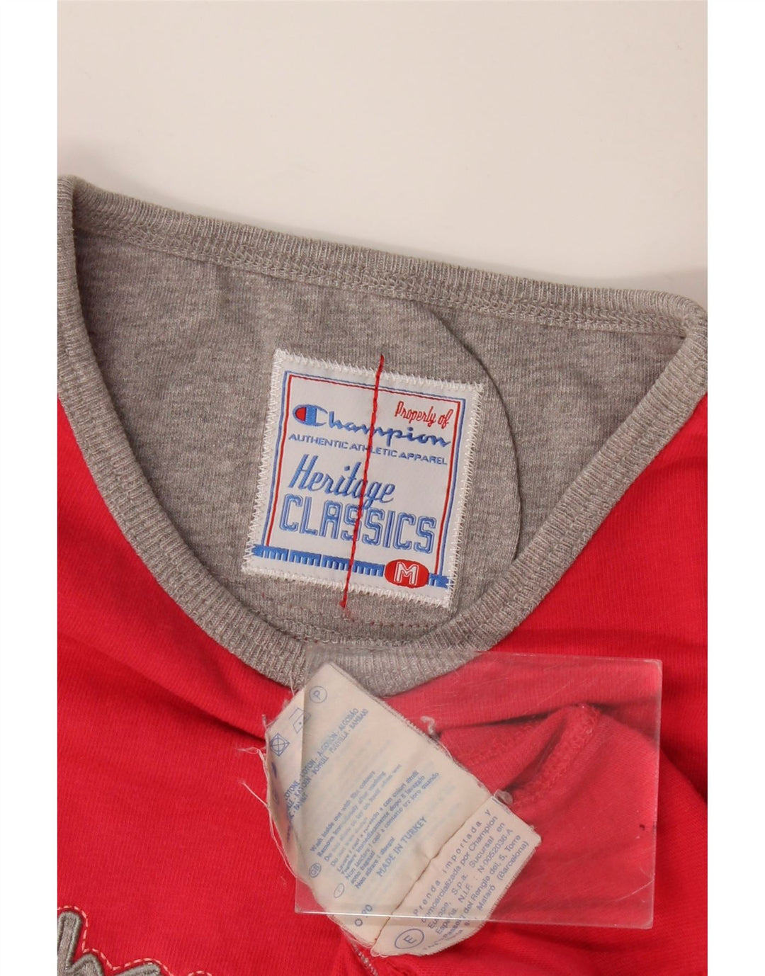 Champion Damen Heritage Classics Graphic T-Shirt Top UK 12 Mittelrot