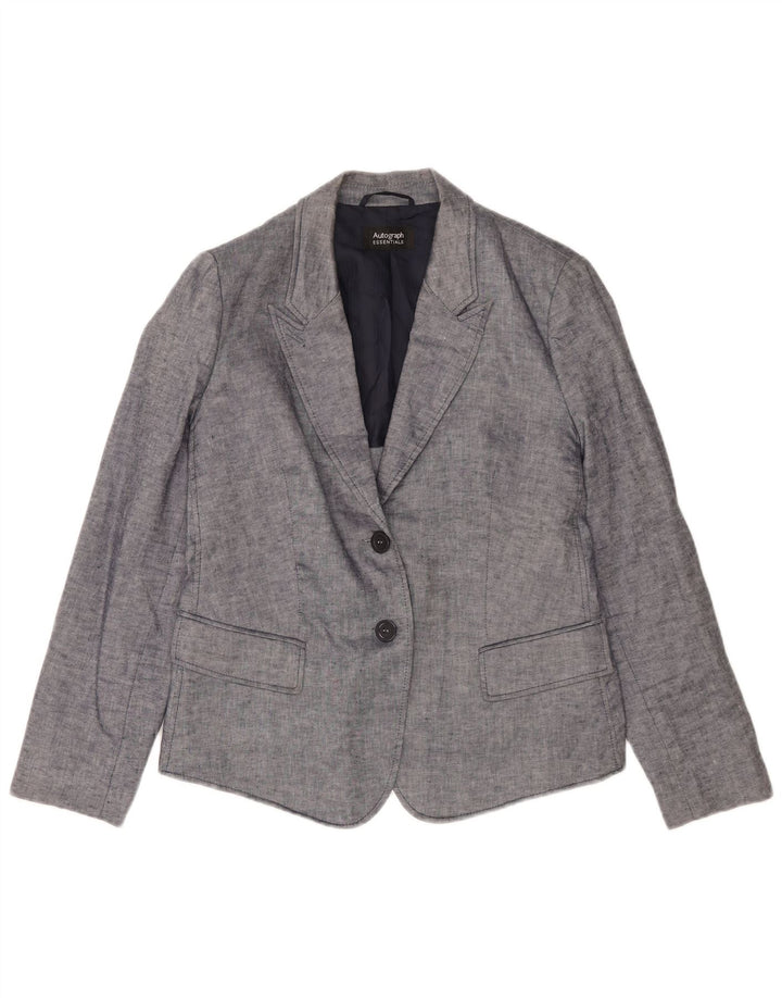 Marks & Spencer Damen Autograph Blazer Jacke UK 14 Large Marineblau