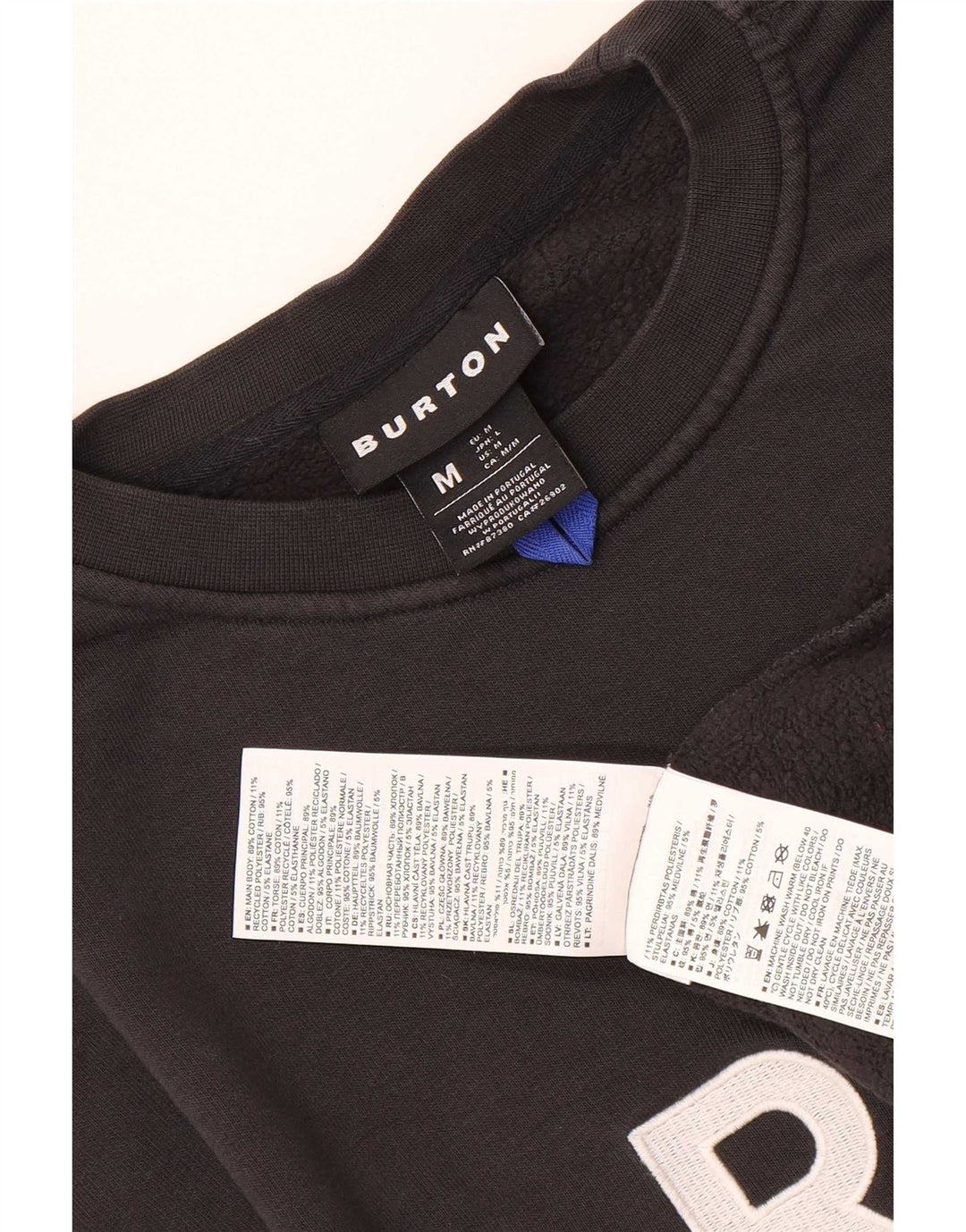 Burton Herren-Sweatshirt mit Grafik, mittelschwarze Baumwolle