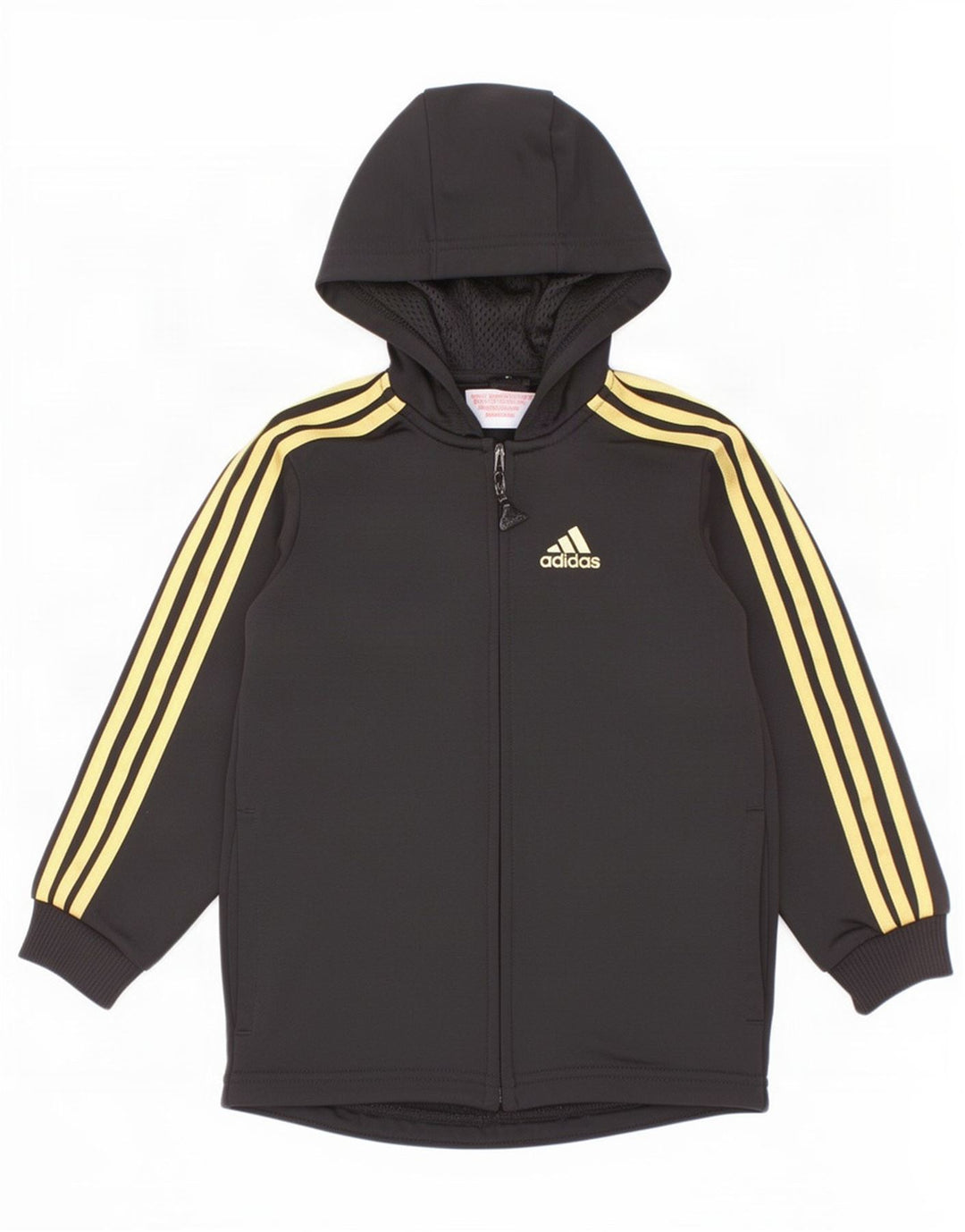 Adidas Jungen Kapuzenpullover mit Reißverschluss, 2–3 Jahre, schwarzes Polyester