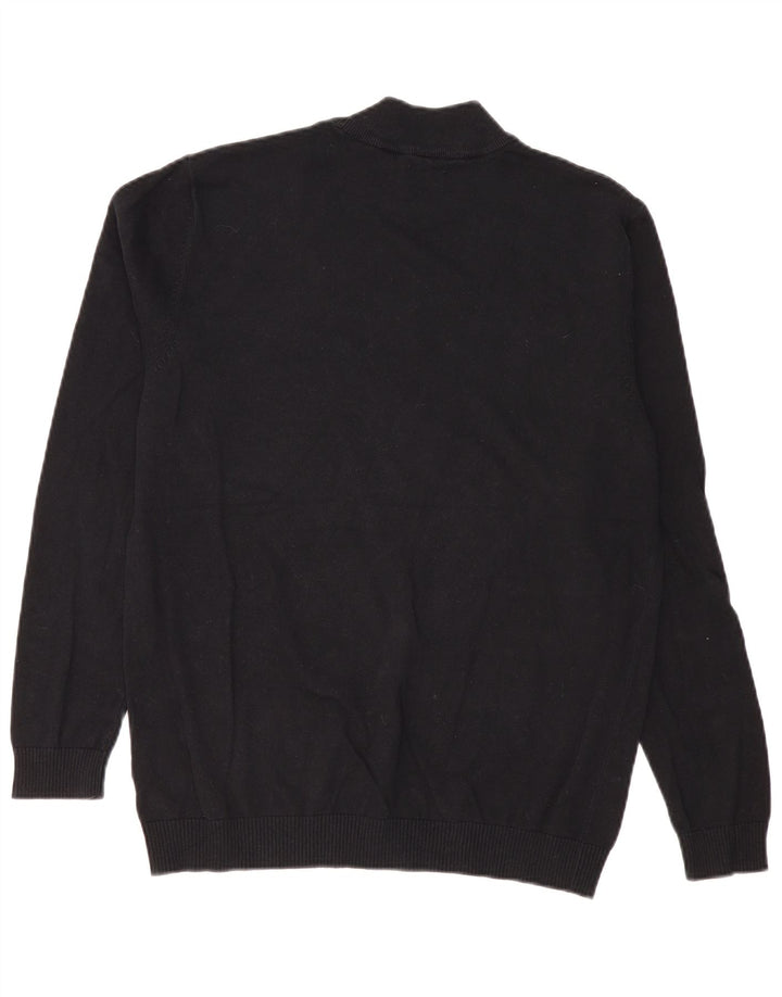 Jack & Jones Herren-Pullover mit Rollkragen, groß, Baumwolle, Schwarz