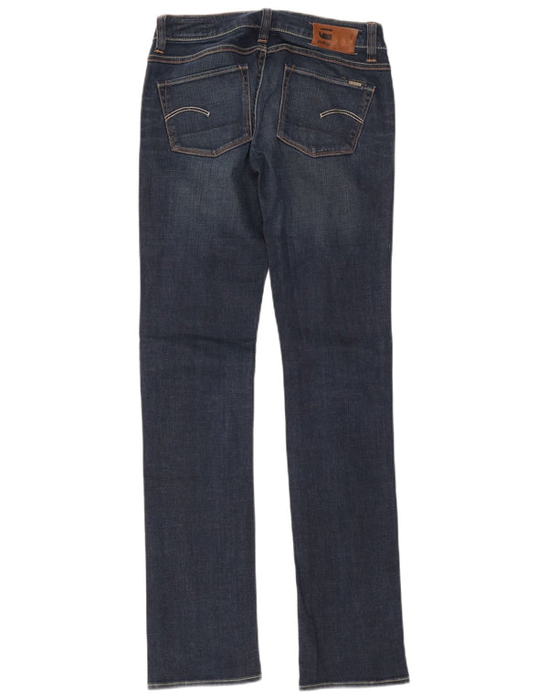 G-Star Damen 3301 Slim Jeans W26 L32 Blaue Baumwolle