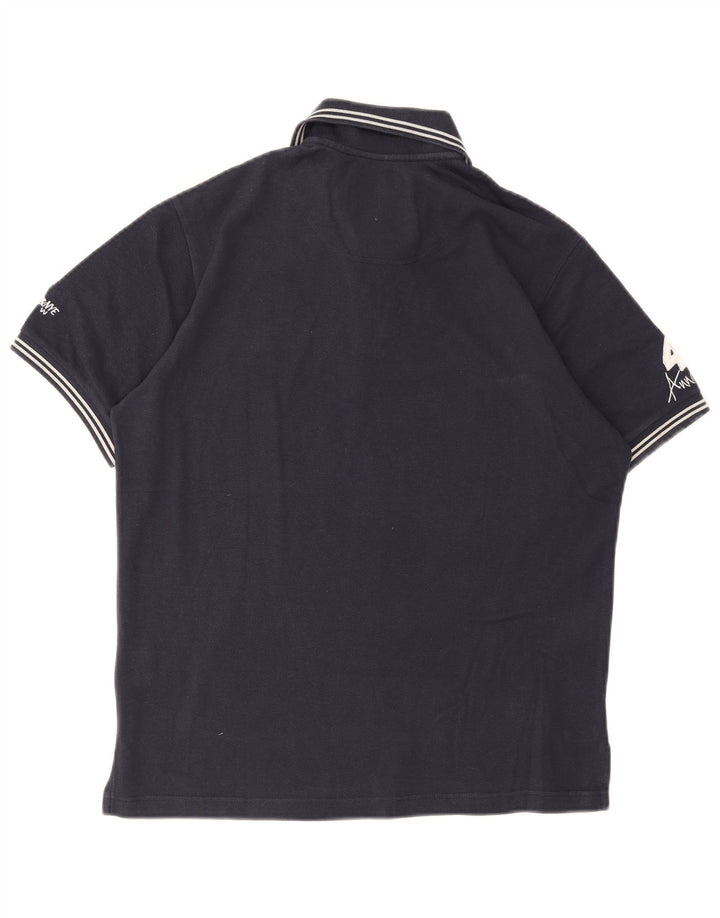 Murphy & Nye Herren-Poloshirt mit Grafik, mittelmarineblaue Baumwolle