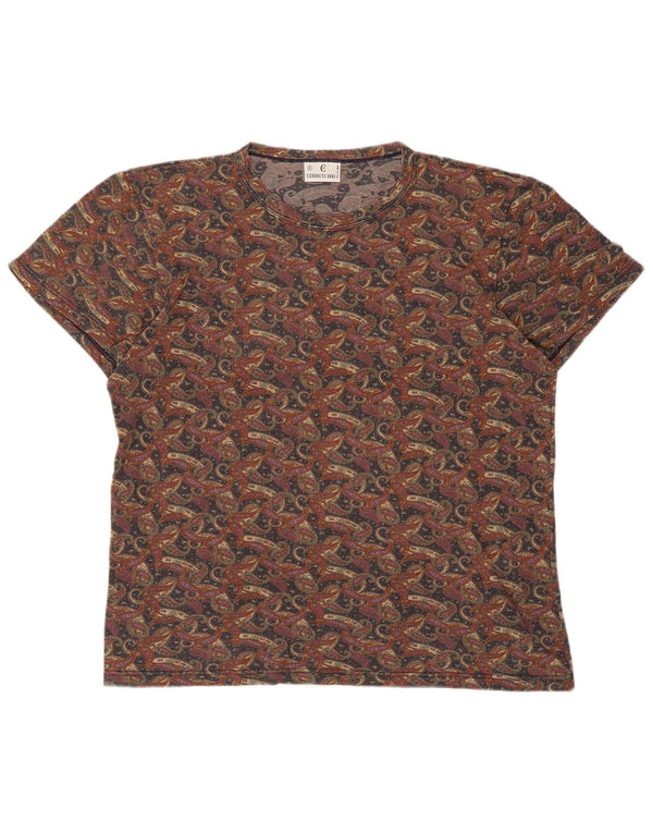Cerruti 1881 Damen Grafik-T-Shirt-Oberteil UK 6 XS Mehrfarbig Paisley