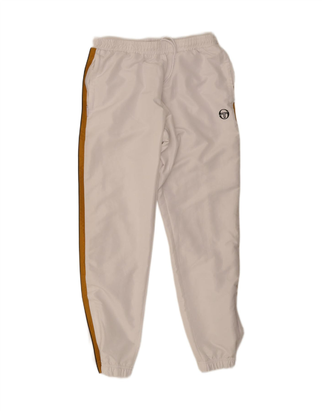 Sergio Tacchini Herren-Trainingshose, Jogginghose, Größe L, Weiß, Polyester