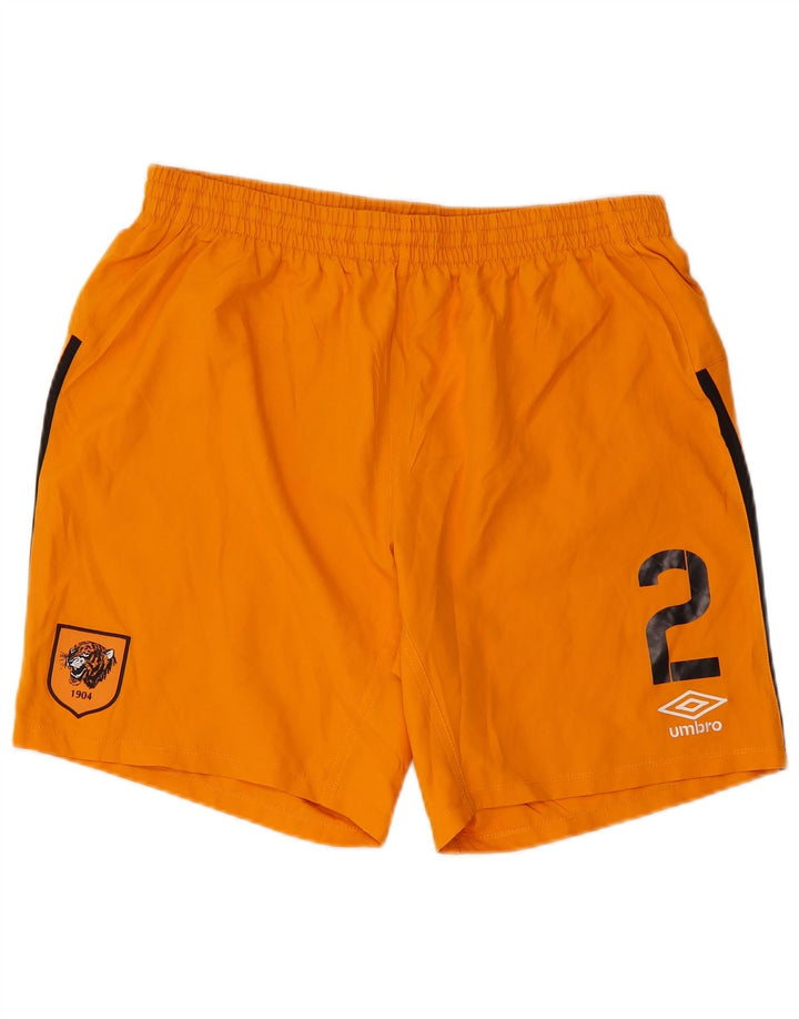 Umbro Herren Graphic Sport Shorts XL Orange Colourblock Polyester