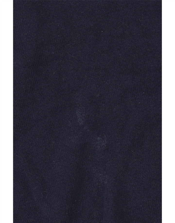 Marks & Spencer Herren-Pullover mit V-Ausschnitt, groß, marineblaue Baumwolle