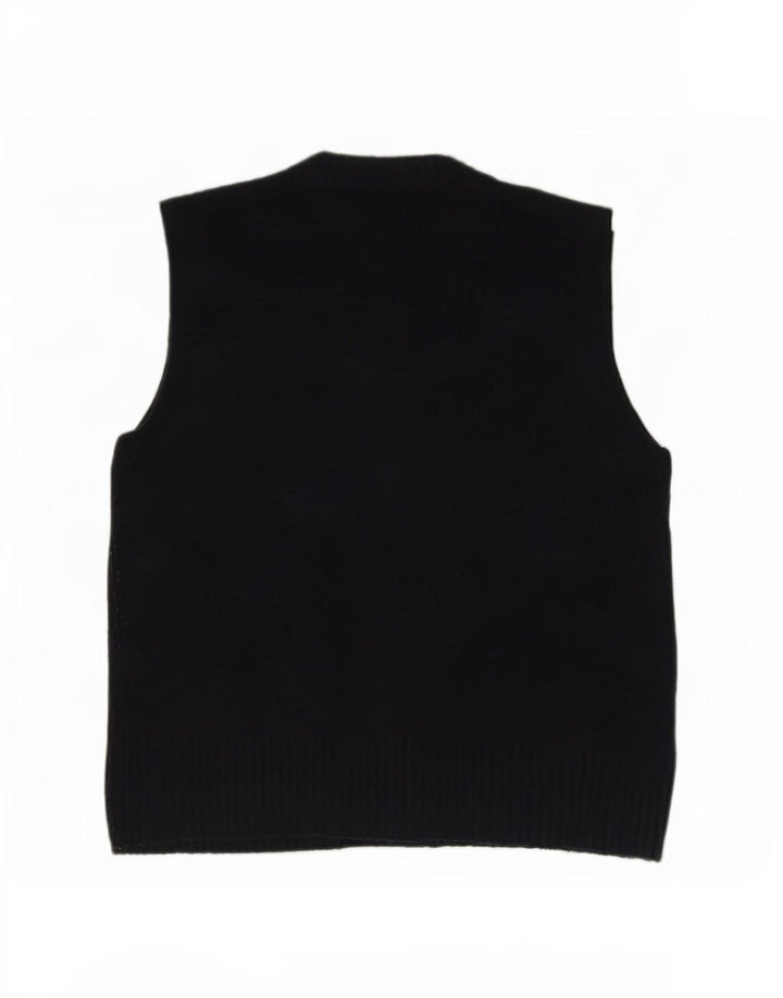 Zara Damen Weste Tank Top UK 14 Medium Marineblau Acryl