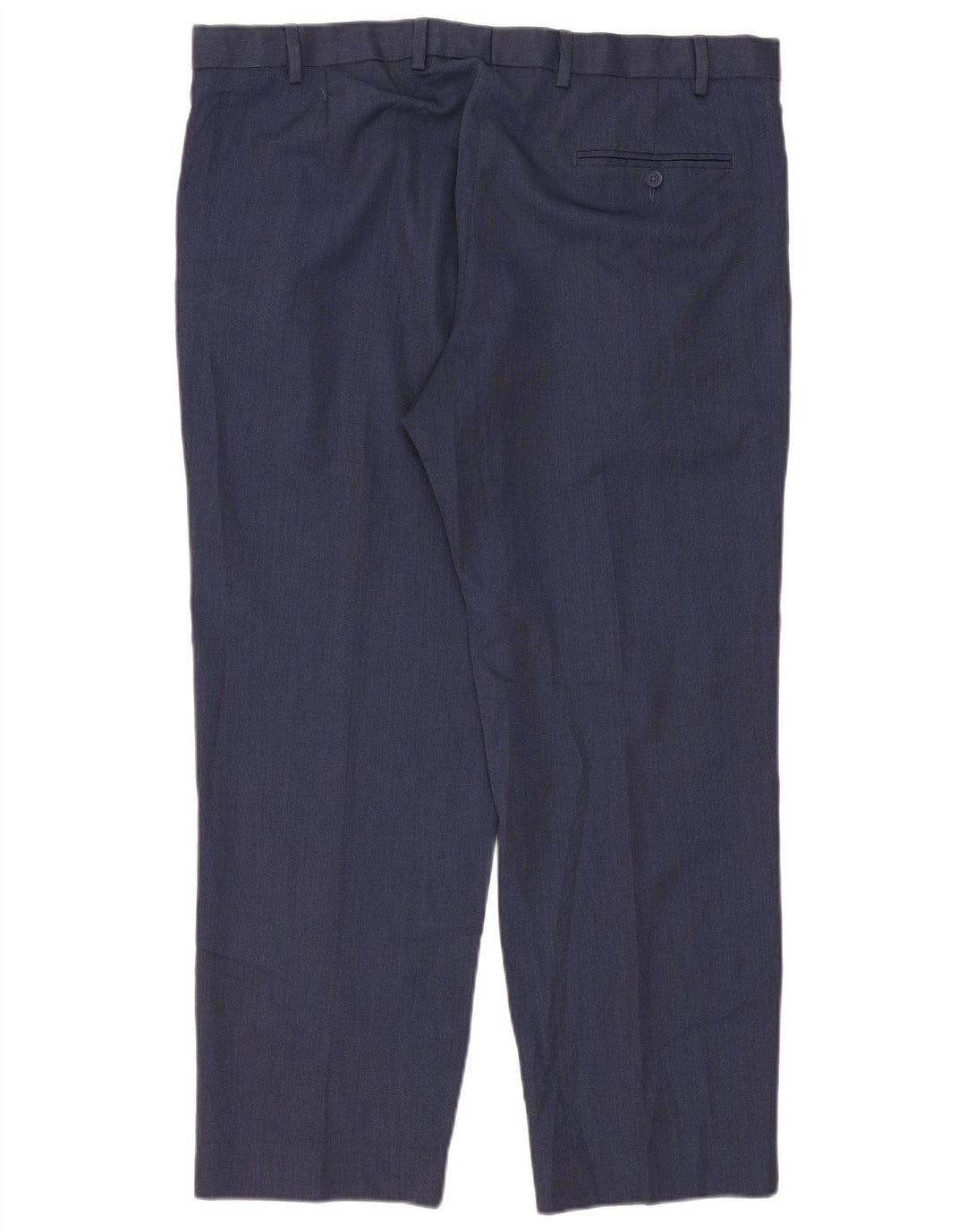 Gerade Herren-Anzughose von Marks & Spencer, W40, L29, marineblaues Polyester