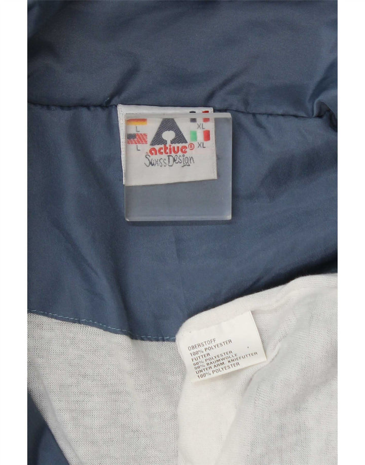 Active Herren-Trainingsanzugoberteil, XL, Marineblau, Colourblock-Polyester
