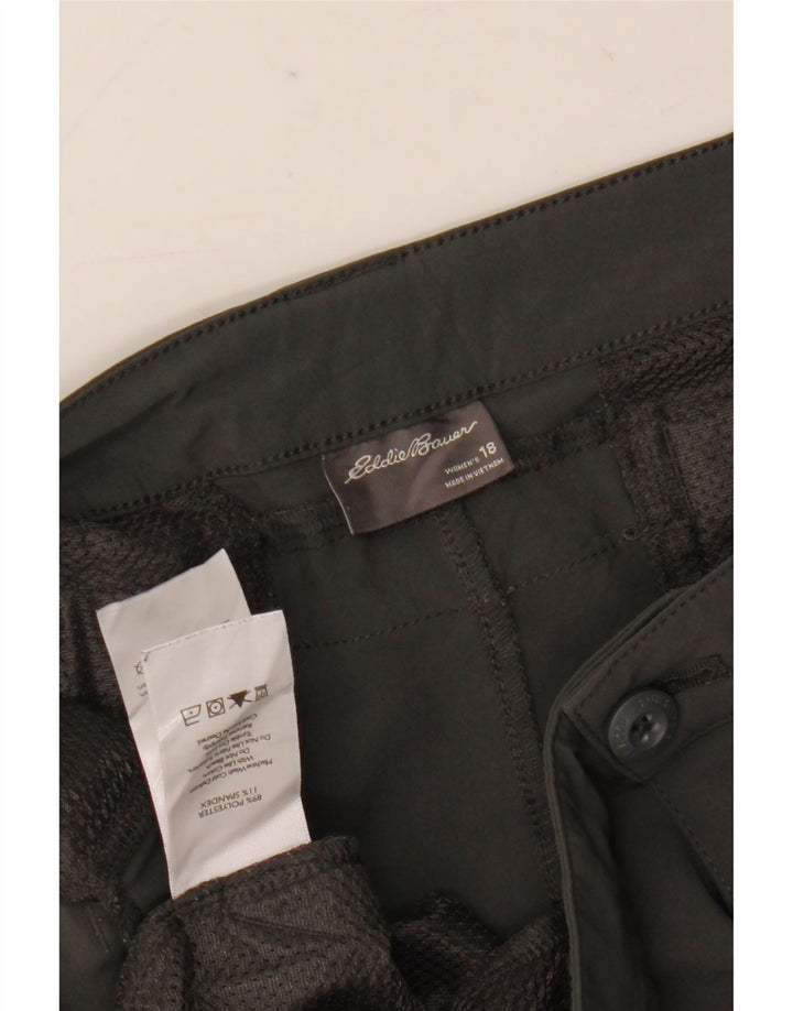 Eddie Bauer Damen Cargoshorts US 18 2XL W40 Grau Polyester