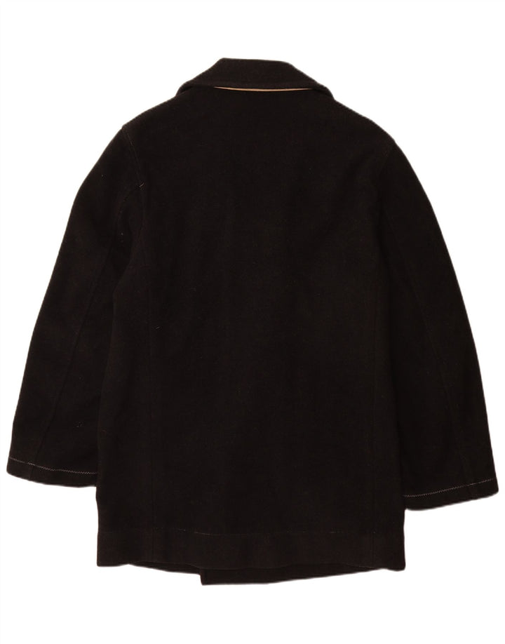 Murphy & Nye Herren Sailwear Zweireihiger Mantel UK 40 Große schwarze Wolle